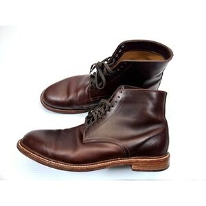 Oak Street Bootmakers Lakeshore Boots Mens 12D Handcrafted Leather Lace up Brown